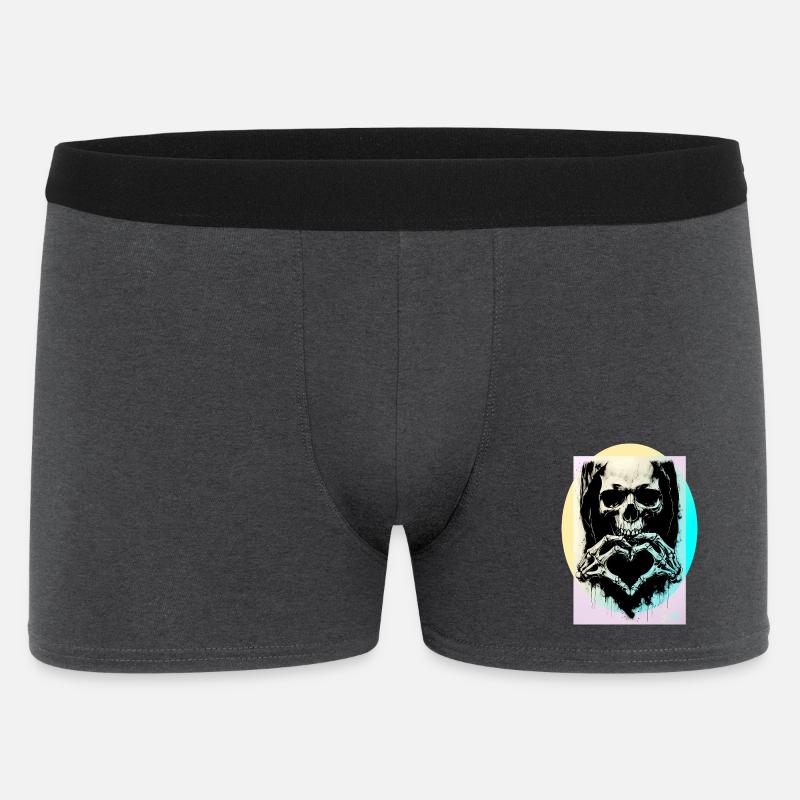 Das Herz des Todes ☠ - Männer Boxer Shorts - Anthrazit