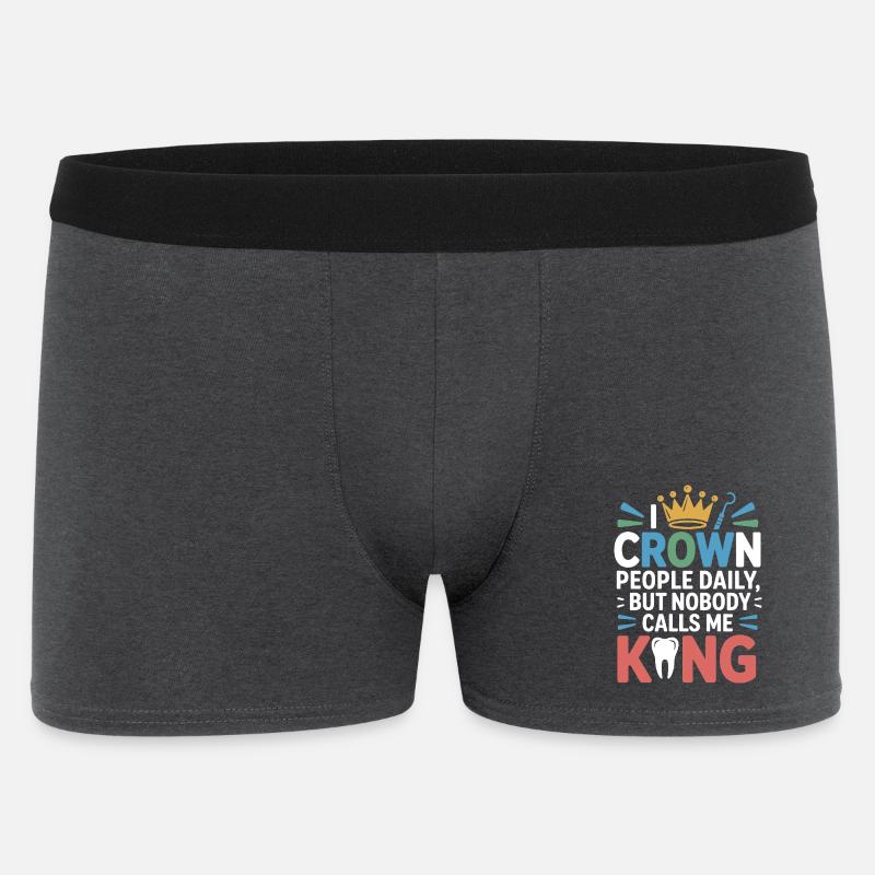 Design der Zahnwachsskulptur - Männer Boxer Shorts - Anthrazit