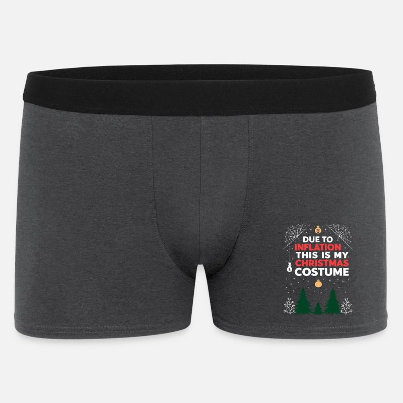 Ironic Inflation Weihnachtskostüm - Männer Boxer Shorts - Anthrazit