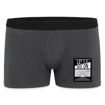 Loslassen. Mach weiter. - Männer Boxer Shorts - Anthrazit - Vorne