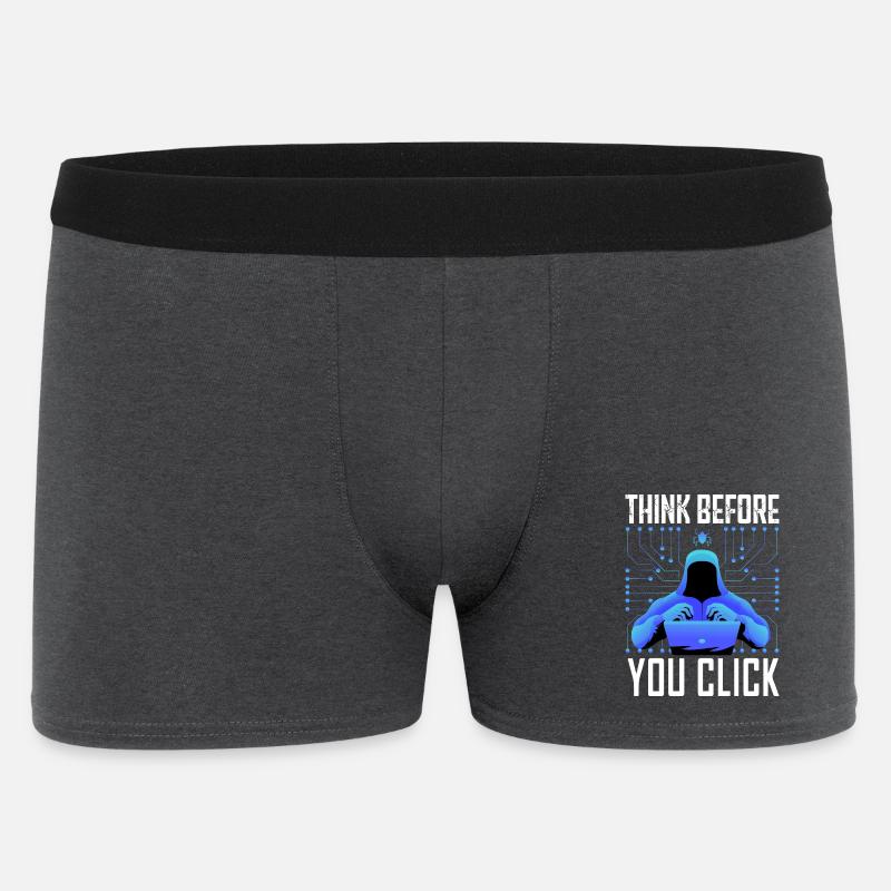 Hacker-Hacker-Hacker-Programmierer Linux Cybersicherheitsdaten - Männer Boxer Shorts - Anthrazit