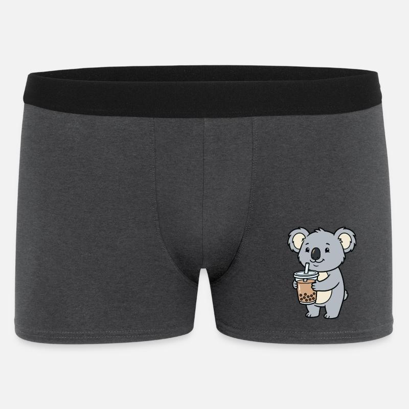 Koala bubble tea - Men's Boxer Shorts - charcoal grey