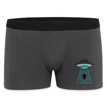 UFO Abduction Beam Me Up Vector - Men's Boxer Shorts - charcoal grey - Front