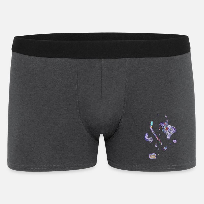 Bunte Flecken - Männer Boxer Shorts - Anthrazit