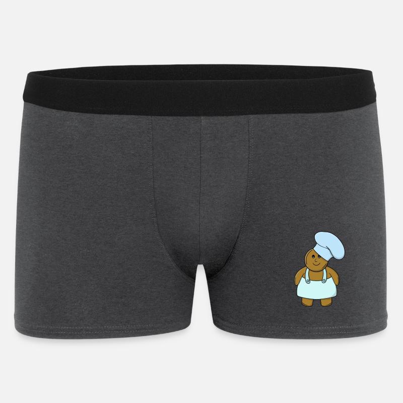 Bäcker-Lebkuchen-Keks - Männer Boxer Shorts - Anthrazit