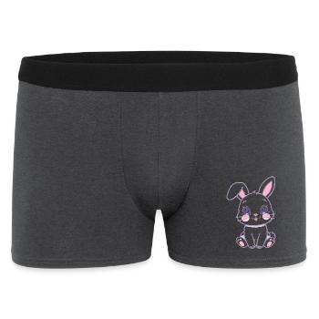 Kawaii Häschen Pastellglanz - Männer Boxer Shorts - Anthrazit - Vorne
