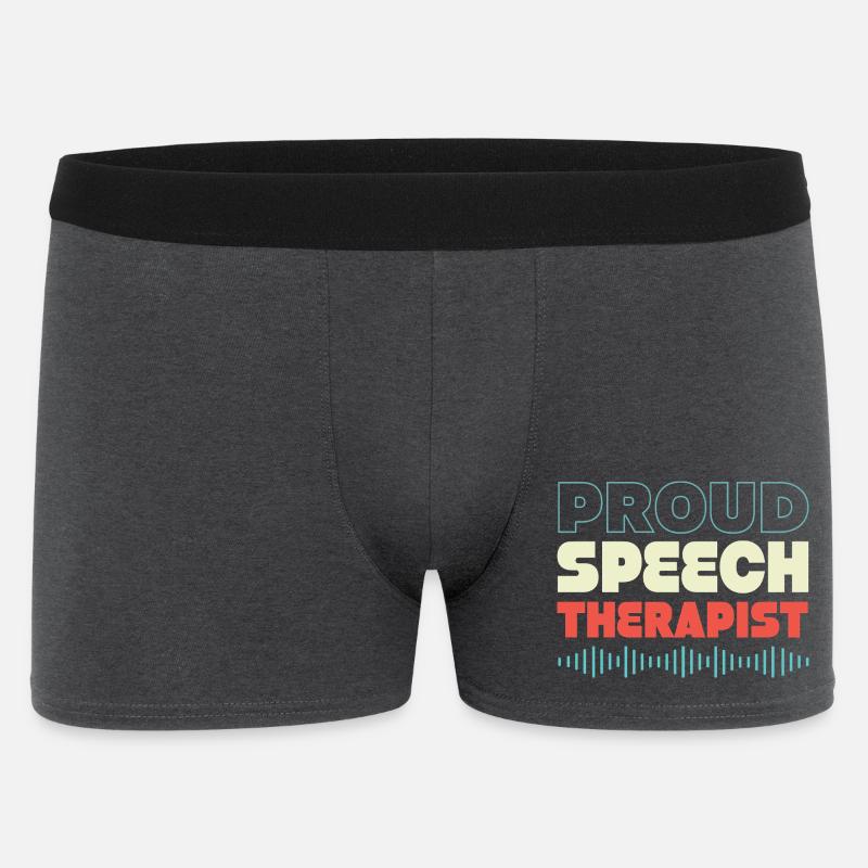 Speech therapist, speech therapist, speech therapy - Men's Boxer Shorts - charcoal grey