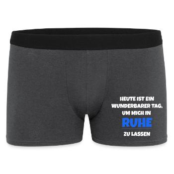Heute ist ein wunderbarer Tag Ruhe - Männer Boxer Shorts - Anthrazit - Vorne