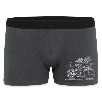 Klare Roadbike Botschaft - Männer Boxer Shorts - Anthrazit - Vorne