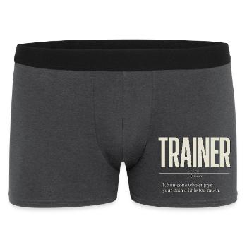 Personal Trainer Someone Who Fitness Enthusiast - Männer Boxer Shorts - Anthrazit - Vorne