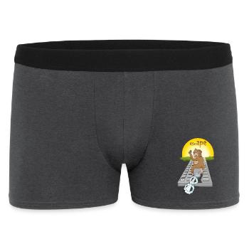 Humorous monkey design with keyboard - Men's Boxer Shorts - charcoal grey - Front