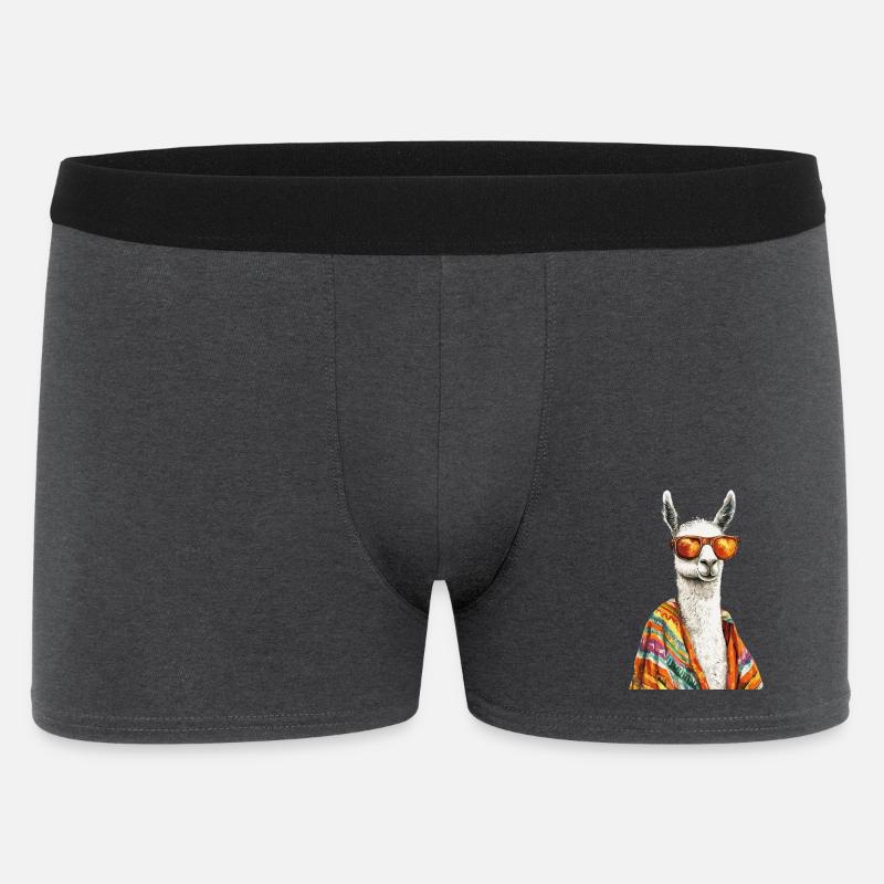 Lama - Männer Boxer Shorts - Anthrazit
