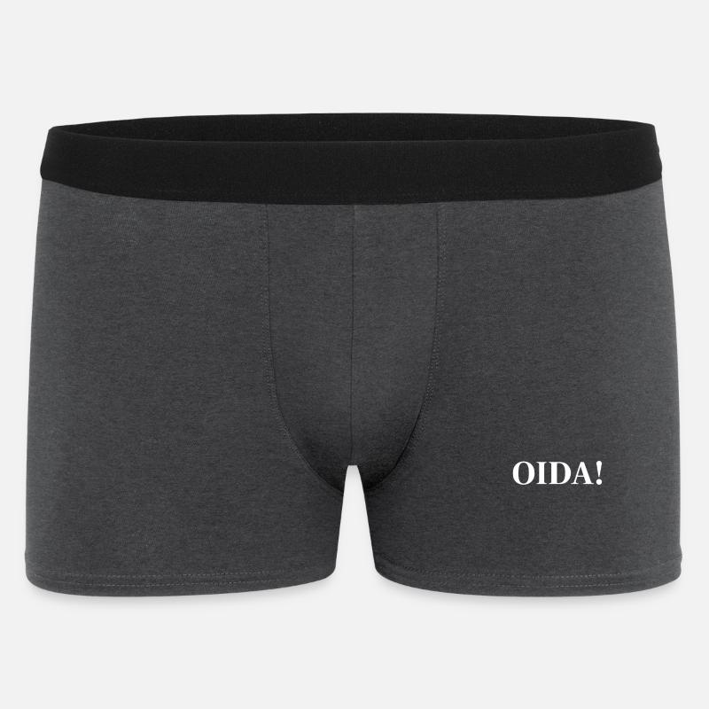 OIDA! Kontrast-Statement - Männer Boxer Shorts - Anthrazit