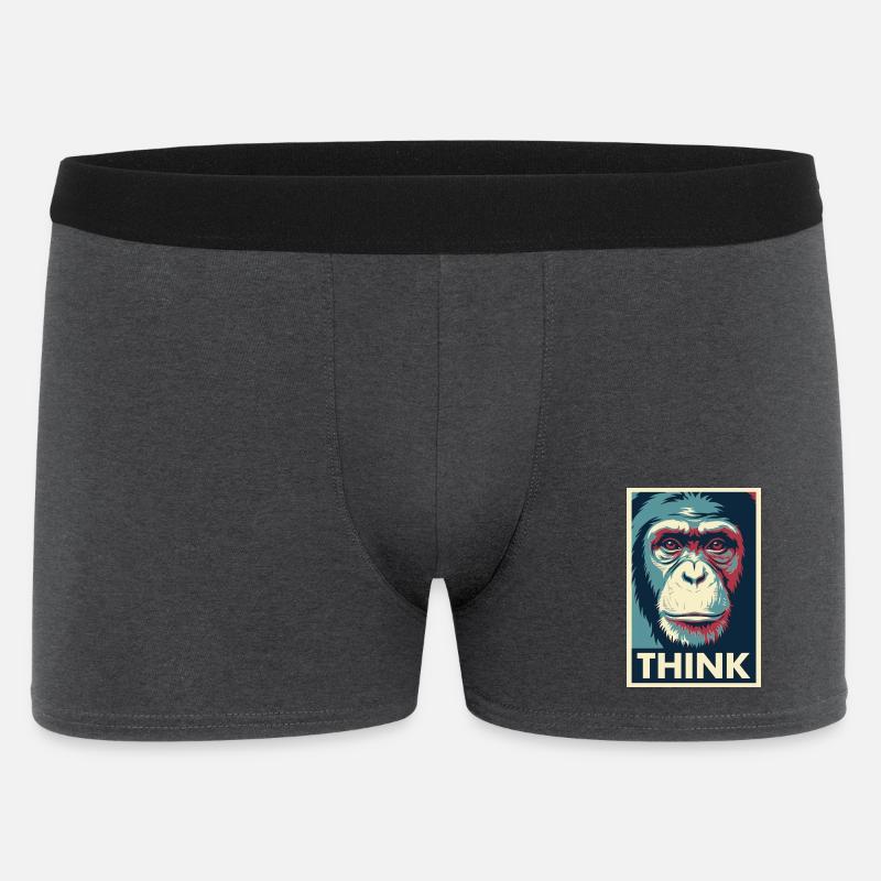 Affendenken Pop-Art-Poster - Männer Boxer Shorts - Anthrazit