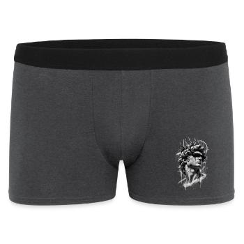 Der König der Bildhauerei im Schwarzen Fleck - Männer Boxer Shorts - Anthrazit - Vorne