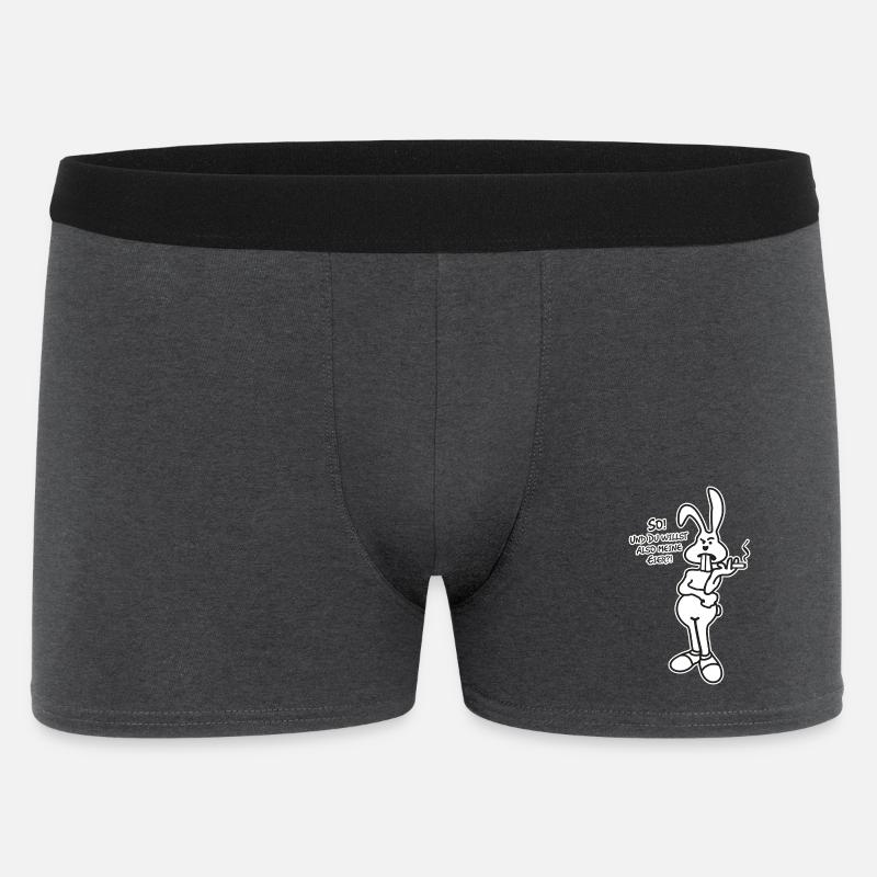 Osterhase Spruch - Männer Boxer Shorts - Anthrazit