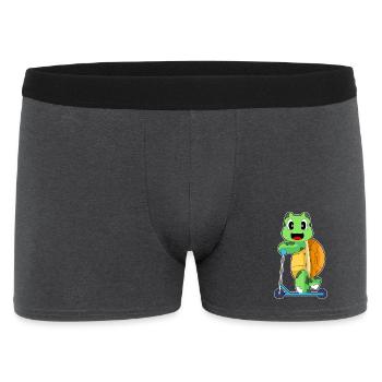 Turtle scooter - Men's Boxer Shorts - charcoal grey - Front
