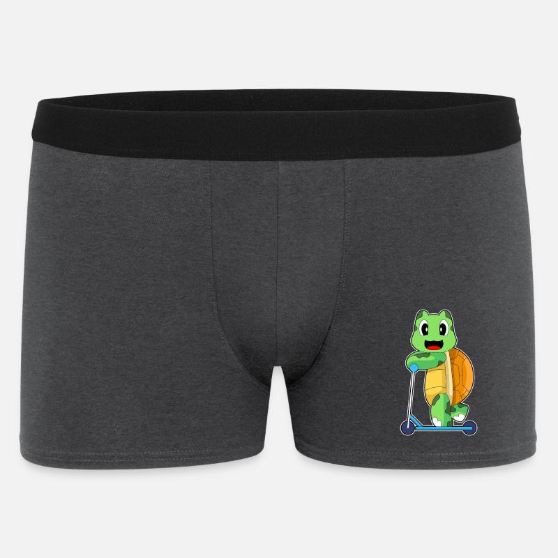 Schildkröte Tretroller - Männer Boxer Shorts - Anthrazit