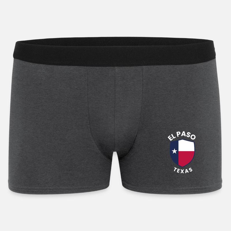 El Paso Texas Shield Flag - Men's Boxer Shorts - charcoal grey