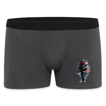 Ninja en voile aquarelle - Boxer Homme - charbon - Devant