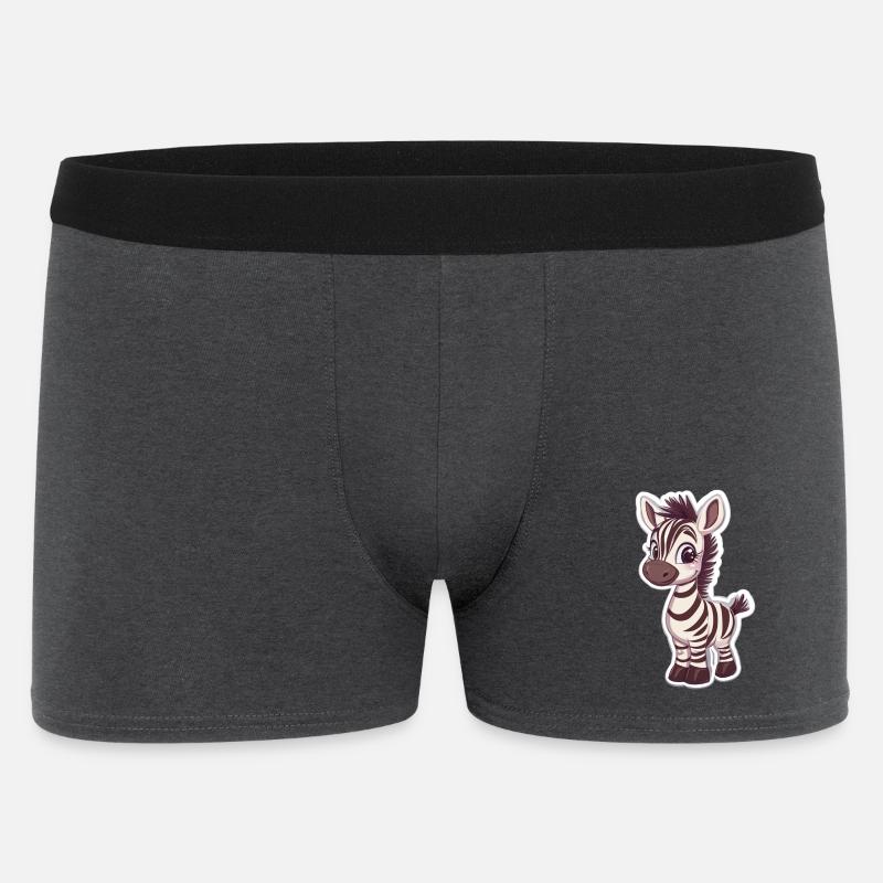 Zebra - Männer Boxer Shorts - Anthrazit