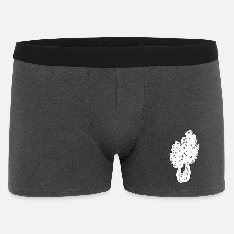 MORCHELN PILZE - Männer Boxer Shorts - Anthrazit