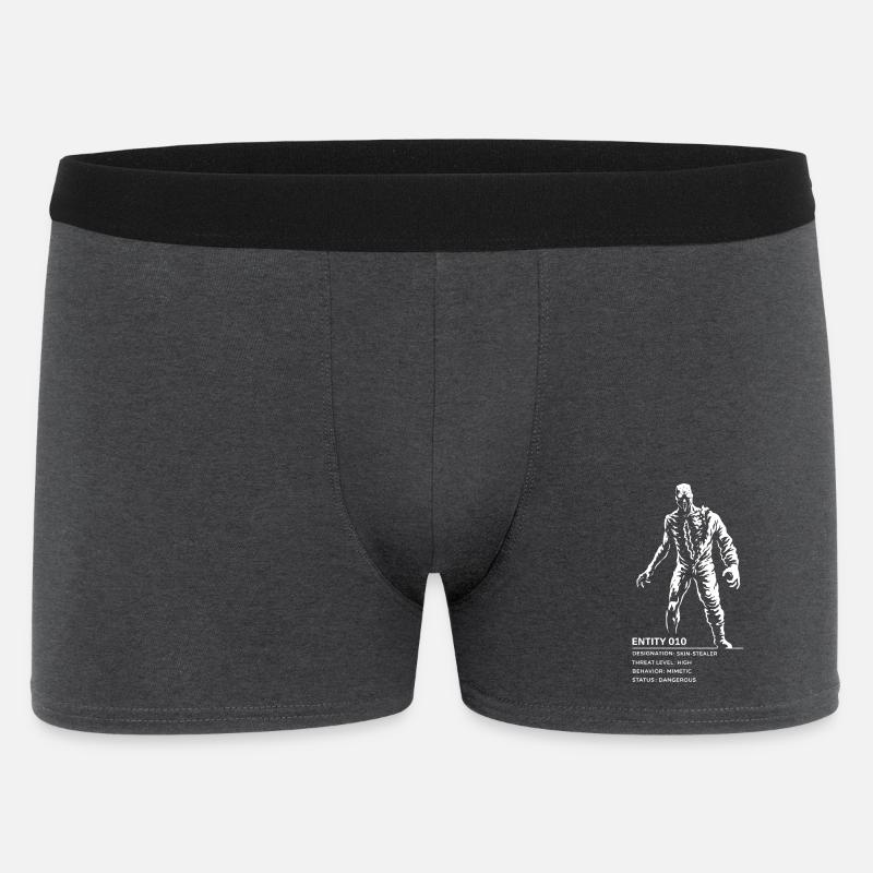 Backrooms Entity 010 white - Männer Boxer Shorts - Anthrazit