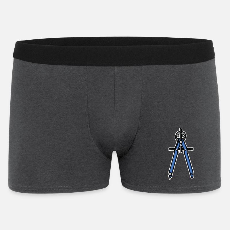 Zirkel Retro Look - Männer Boxer Shorts - Anthrazit