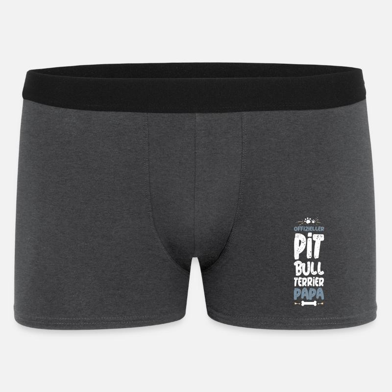 OffiziellerPitBullPapa - Männer Boxer Shorts - Anthrazit