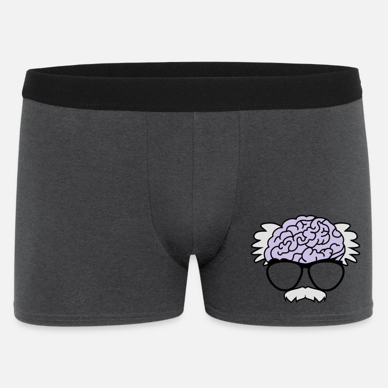 Cerveau d'un professeur - Boxer Homme - charbon