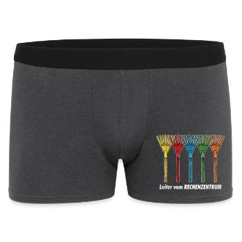 Gärtner Garten, Leiter vom Rechenzentrum Admin EDV - Männer Boxer Shorts - Anthrazit - Vorne