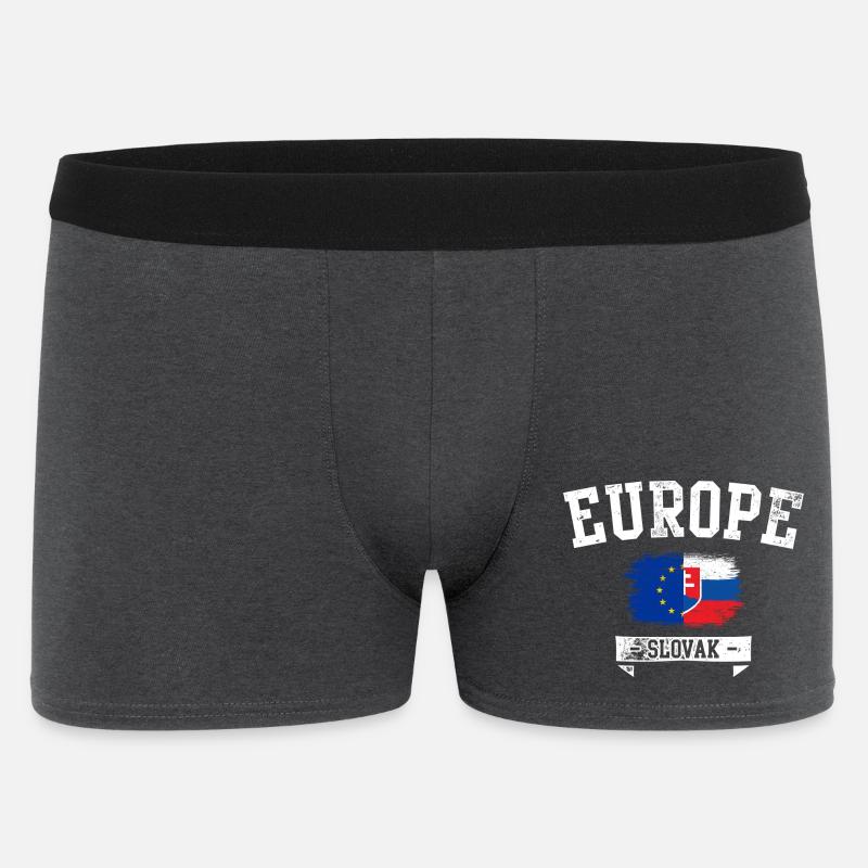 Slowakische Flagge der EU - Männer Boxer Shorts - Anthrazit
