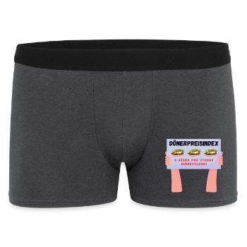 Dönerpreisindex - Männer Boxer Shorts - Anthrazit - Vorne
