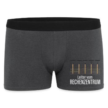 Rechenzentrum Gärtner Garten Gartenarbeit - Männer Boxer Shorts - Anthrazit - Vorne