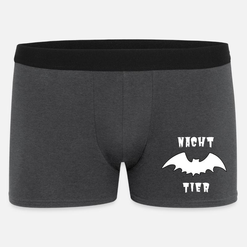 Nachttier_Weis_1 - Männer Boxer Shorts - Anthrazit