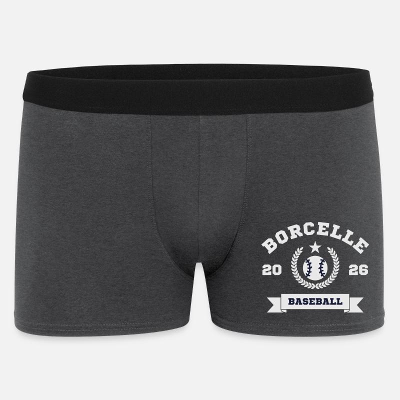 Borcelle Baseball Emblem 2026 - Männer Boxer Shorts - Anthrazit