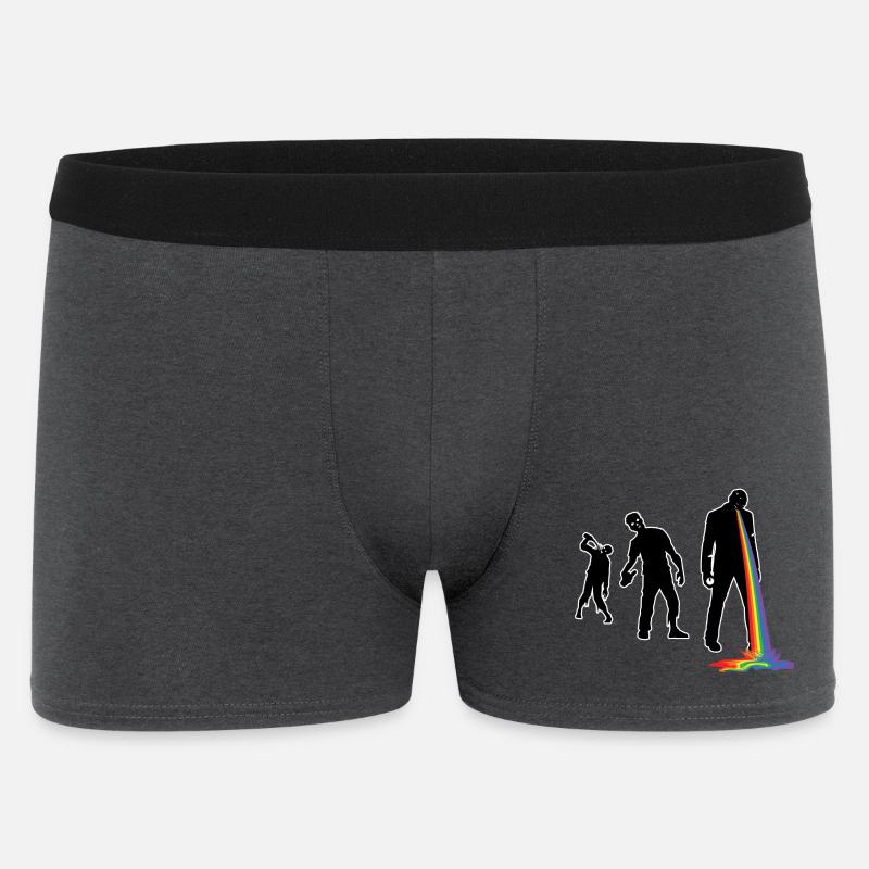 walking drunken rainbow - Männer Boxer Shorts - Anthrazit