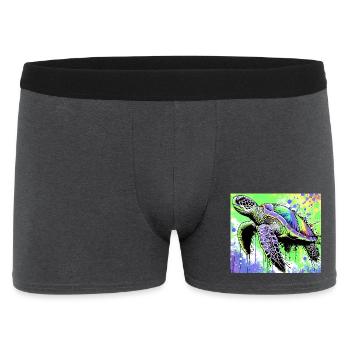 turtle - Men's Boxer Shorts - charcoal grey - Front