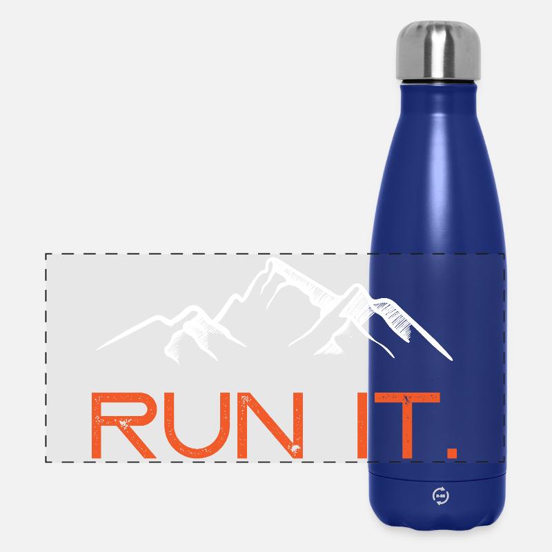Ultra Running – Lauf es! - Panorama Isolierflasche 500 ml - Dunkelblau