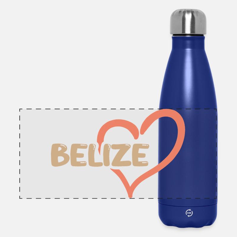 Belize sous le nom de Belize - Gourde isotherme panoramique 500 ml - bleu foncé
