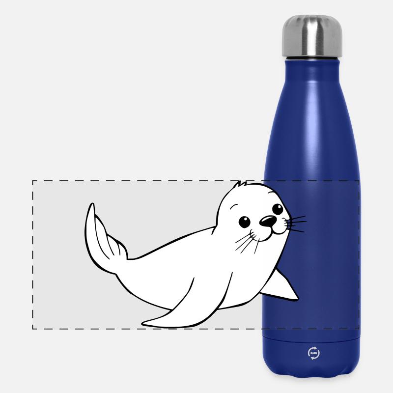 Seal Seals Seals Northern Germany - Panoramic Thermal Bottle 500 ml - dark blue 