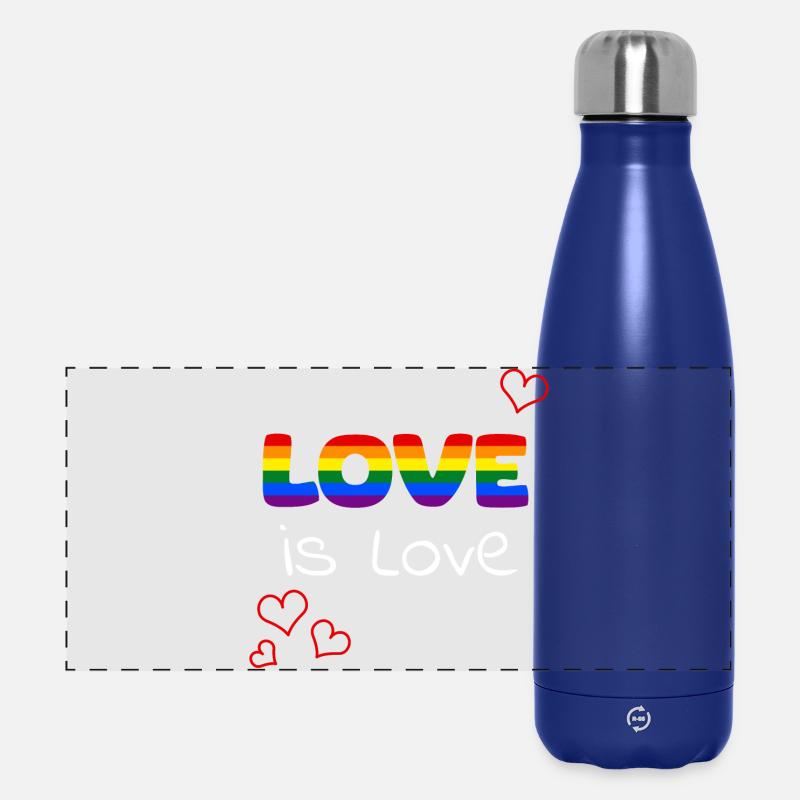 Love is Love Pride Rainbow - Panoramic Thermal Bottle 500 ml - dark blue 