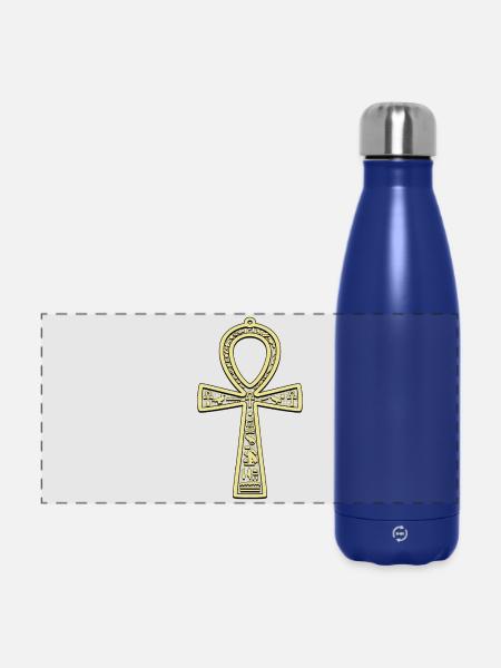 ANKH Ägyptische Symbolik - Panorama Isolierflasche 500 ml - Dunkelblau