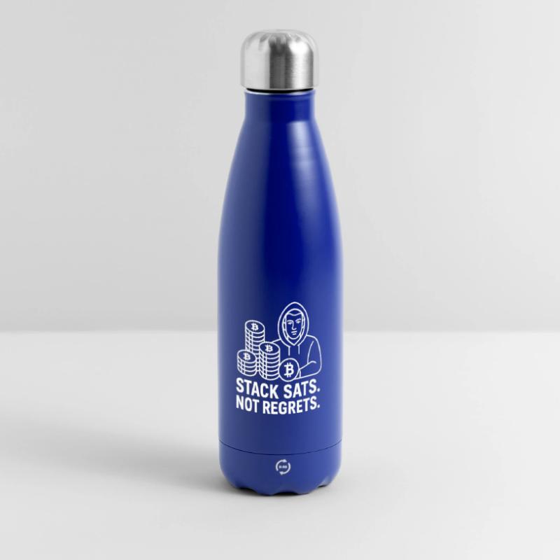 Conception de sweat à capuche Bitcoin – Stack Sats. Pas de regrets. Gourde isotherme panoramique 500 ml