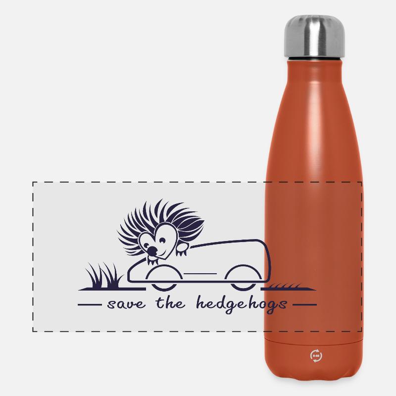 stoppt_das_Igel_toeten_001 - Panoramic Thermal Bottle 500 ml - terra