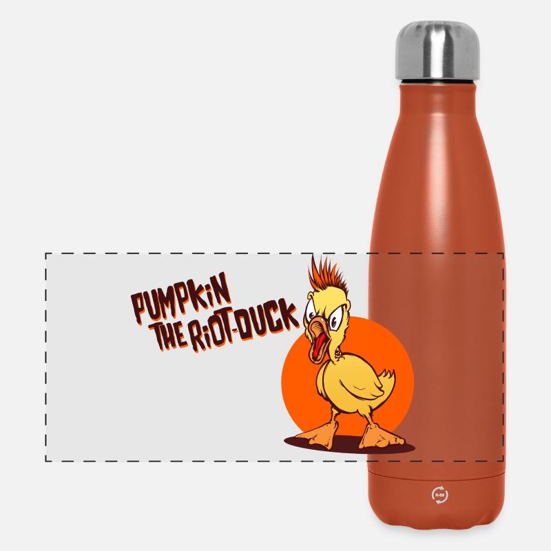 Pumpkin The Riot Duck - Panoramic Thermal Bottle 500 ml - terra