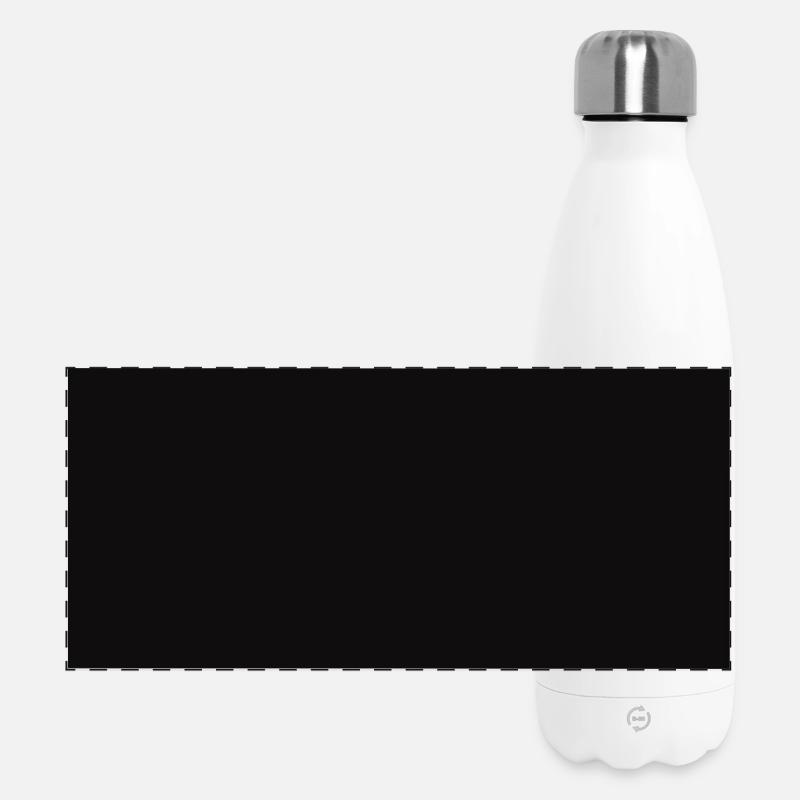 Rectangle abstrait en noir - Gourde isotherme panoramique 500 ml - blanc