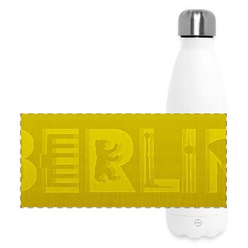 Berlin Brandenburg Gate Nefertiti TV Tower - Panoramic Thermal Bottle 500 ml - white - Front