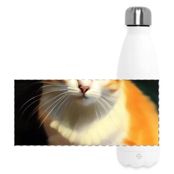 Katzen Bild - Panorama Isolierflasche 500 ml - Weiß - Vorne