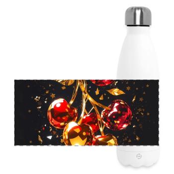 Cerise dorée - Gourde isotherme panoramique 500 ml - blanc - Devant